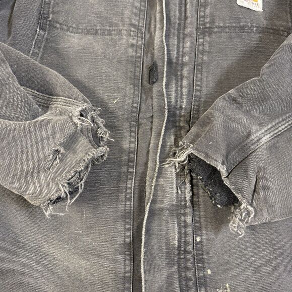 Carhartt C26 Sandstone Arctic Jacket Large? Vintage Heavily Distressed Workwear - Picture 6 of 14